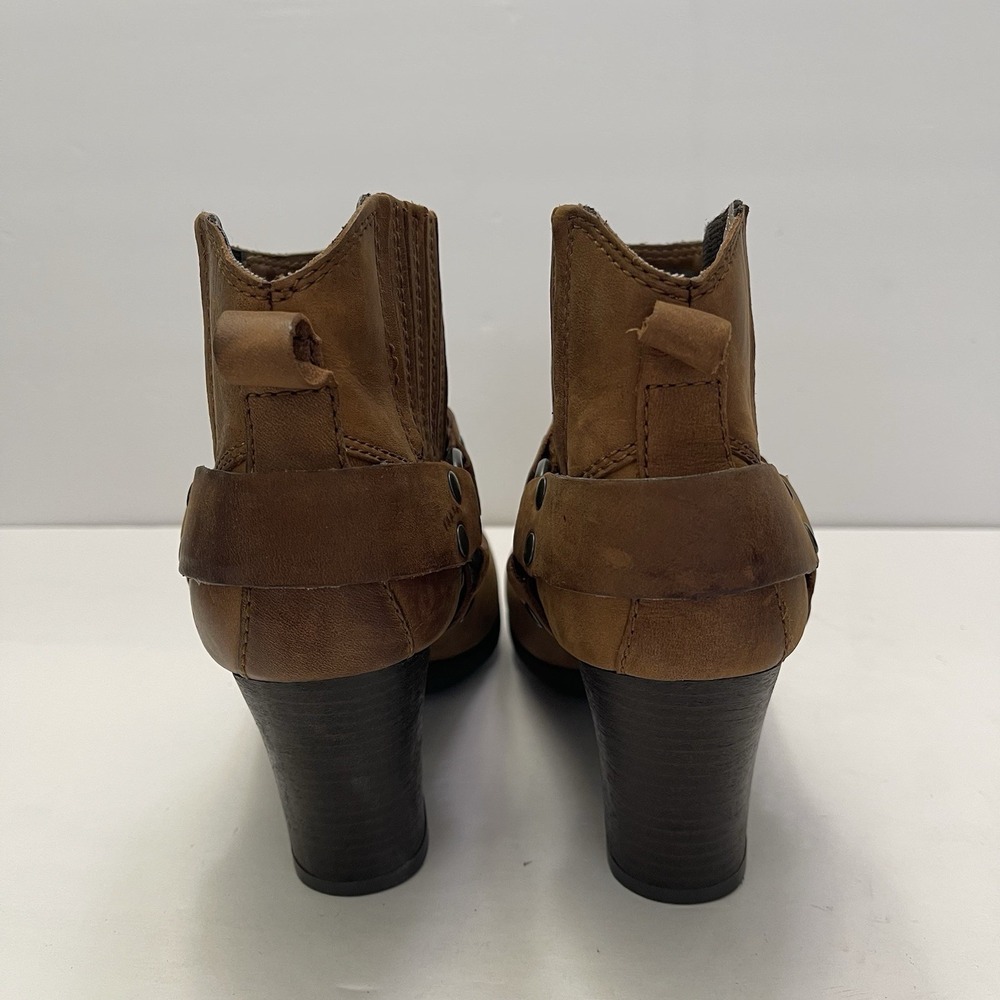 Born Concept B.O.C Ankle Boot Leather Harness T-Strap Womens 6M Western - Picture 7 of 11